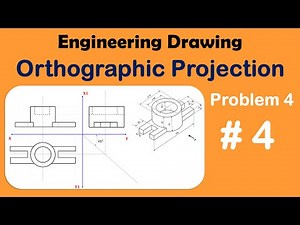 Orthographic Projections Problem 4 #EngineeringDrawing #IsotoOrtho