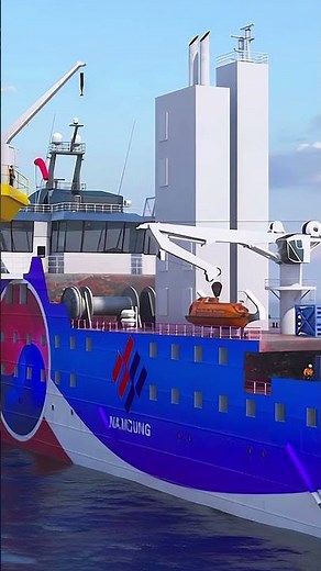 Namsung Heavy-Lift Vessel Installing Massive Wind Turbine Foundation – Epic Offshore 3D Animation!
