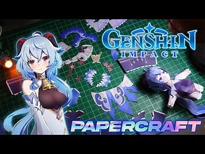 How To Make Ganyu Genshin Impact Papercraft (Time Lapse Build)