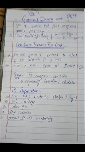Gestational diabetes and oral glucose tolerance test follow and repost for more Thank u 🫶🏻#creatorsearchinsights #viral #unfreezemyaccount #oneminutenursing #diabetesawareness @A boy with stheth🩺 @BilalMedEdu📚🩺 @They call me billo🐱 @Dr.Irfan Sahil official @❤•༆★ 🆂🅷🆄🅹🅰🅰🆃 ★༆•❤ @Aurangzeb khan