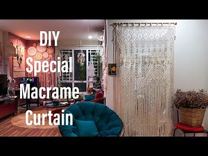 How to make a elegant macrame curtian / DIY Boho curtian / Step by Step Tutorial/ Home decor ideas