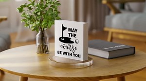 Course Be With You Golf Wood Box Sign Decor Desk Sign Golf Life Wooden Box Block Sign Golfer Rustic Home Office Shelf Wall Decoration Gift for Golfer Him