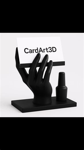 Looking for a clean and stylish way to display business cards in your studio? This is our 3D printable Hand Card Holder. Designed for beauty salons, nail artists, studios and creative workspaces. Print it at home. Sell it. Use it in your setup. Download the STL in our Etsy store - CardArt3D #CardArt3D #3dprint #cardholder #stl #cutedesign