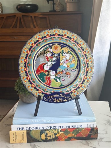 Assiette de Noël de collection Bjorn Wiinblad, 1977, par Rosenthal Studio line - Etsy France