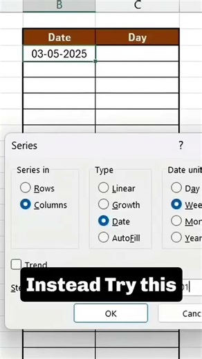 Stop Typing Dates Manually! 🛑 Excel Shortcut Hack #Shorts