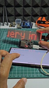 ESP32 & ESP8266 Scrolling Text on 4in1 Dot Matrix Display in 60 Seconds! 🖥️ #esp32 #esp8266 #shorts