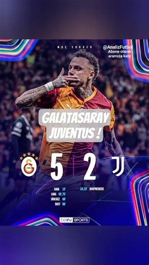 Galatasaray ' dan tarihi zafer 🔥🦁 #galatasaray #juventus #championsleague #şampiyonlarligi #noalang