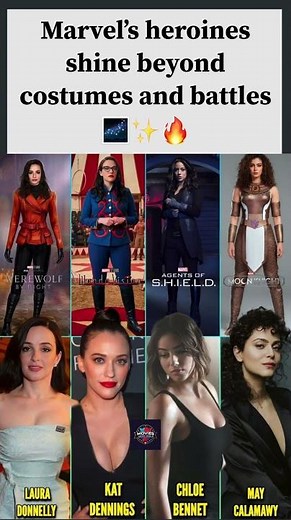 Marvel Heroines On & Off 🌟 #MarvelActresses #USAaudience #EpicShowcase