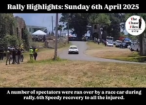9.8K views · 26 reactions | A number of spectators were ran over by a race car during rally. 6th Speedy recovery to all the injured. #rally #thechasefiles #speed #danger #nocompensation #senseless | The Chase Files | Facebook
