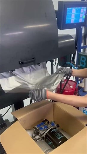 Expanding Foam Packaging Machine! Perfect Protection Process ⚙️📦 #engineering #shorts