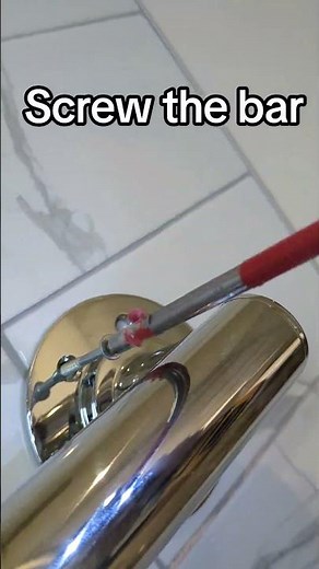 Installing a Grab bar in the shower #renovation #design #baños