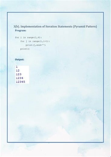 Pyramid Pattern Using Iteration Statements | GE3171 Python Programming Lab #shorts #PythonLab