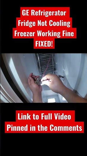 How To Fix GE Refrigerator NOT Cooling, Freezer Working Fine! #shorts #appliancerepair #appliance