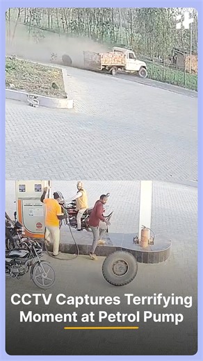 114K views · 316 reactions | Watch the shocking moment a moving vehicle’s tyre suddenly bursts at a petrol pump, captured on CCTV! This viral footage shows the tyre rolling uncontrollably, leaving bystanders stunned. Stay alert on the road and always check your vehicle’s safety. #tyrebust #cctvfootage #viralmoments #roadsafety #vehicleaccident #petrolpumpchaos #viralvideo #safetyfirst #accidentcaughtoncamera #shockingfootage | Indiatimes | Facebook
