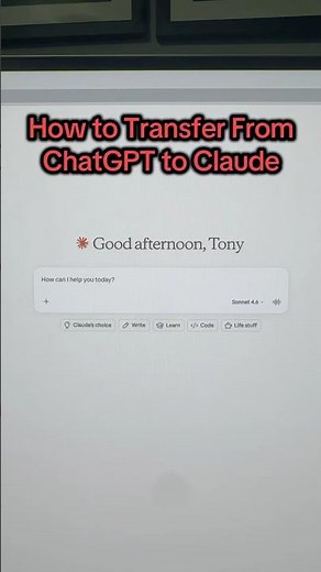 How To Transfer ChatGPT Data to Claude!!