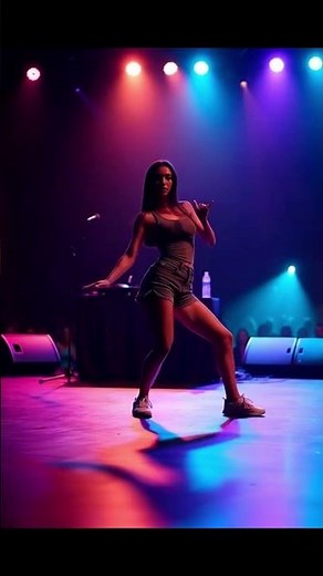 A Beautiful Woman Dancing to DJ Beats on Stage. #dancer #chinesedancer