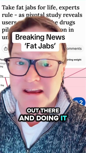 Fat Jabs - Researchers confirm being on them for life to stop being fat again 😳 #Fat jabs #ozempic #mounjaro #wegovy #Saxenda #fatloss | Steve Miller