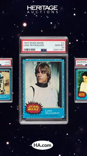 93K views · 170 reactions | An elegant set for a more civilized age Our 1977 Topps Star Wars set break over the weekend had massive results with the 357 cards realizing $727,890 total Dozens upon dozens of individual card records were set, most notably, card #1 Luke Skywalker which sold for $268,400 | Heritage Auctions Sports | Facebook