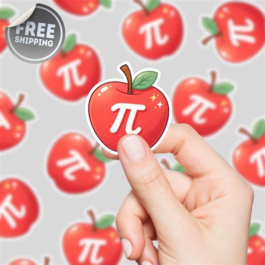 Apple Pi Math Sticker, Cute Math Teacher Sticker, Laptop Decal, Classroom Decor, Teacher Gift, Educator Sticker - Etsy