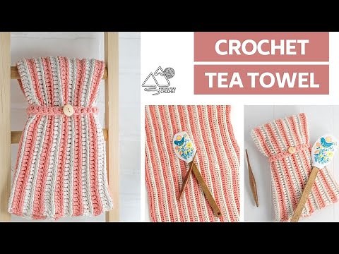 CROCHET Tea Towel Pattern, Easy Crochet Hand Towel for the Bathroom or Kitchen: Winding Road Crochet