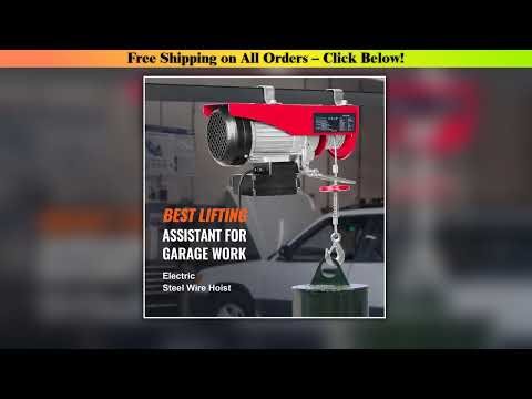 SucceBuy 400-1000kg Electric Hoist Lifting Crane Cable Hoist Winch for Boat Car Garage Elevator