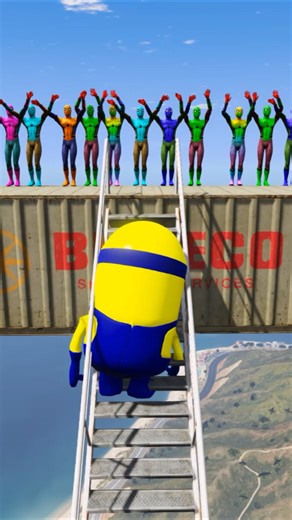 GTA 5 Epic Water Ragdolls Spiderman Jump/Fails Ep 8077 #shorts​