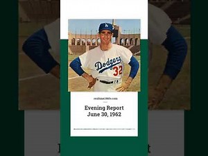 June 30, 1962 - Sandy Koufax Pitches his First No-Hitter