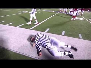 Football Referee Gets Hit Hard