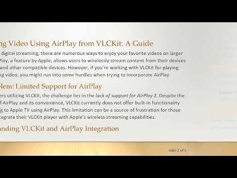 How to Stream Video Using AirPlay from a VLCKit Player