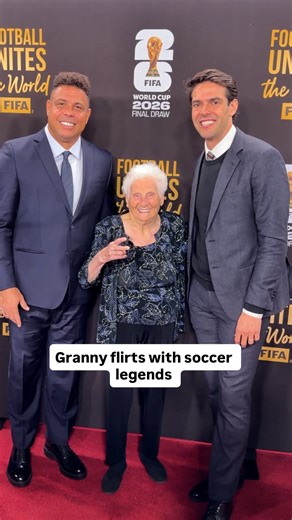 Granny is a bad girl and flirts with legendary soccer players, football players & singers ⚽️ @ronaldo @kaka @oficialrc3 @elimanning @wyclefjean Even though there’s a goalie doesn’t mean you can’t score! #fifaworldcup #soccer #relationships #futbol | Ross Smith