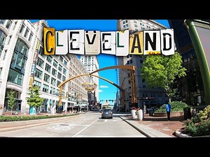 Cleveland 4k - Driving Downtown - 4k Ohio, USA