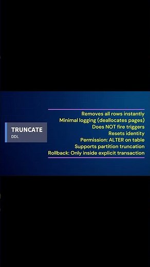 SQL: What is TRUNCATE? (Quick Tip)