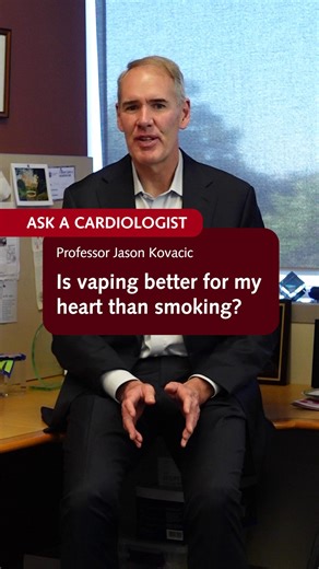 Vaping is marketed as a way to quit smoking, but does that mean it’s better for your health? Cardiologist and Institute Director Professor Jason Kovacic breaks down what the research says about vaping and the potential heart health impacts. Learn more about the science on vaping: https://www.victorchang.edu.au/blog/vaping-heart-disease Support vital heart research at the Institute: https://www.victorchang.edu.au/donate #HeartDisease #HeartHealth #vaping #smoking #AskACardiologist | Victor Chang 
