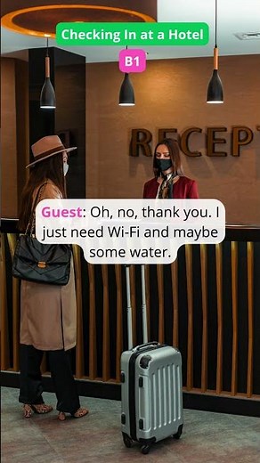 🏨 Hotel Reception – English Dialogue B1