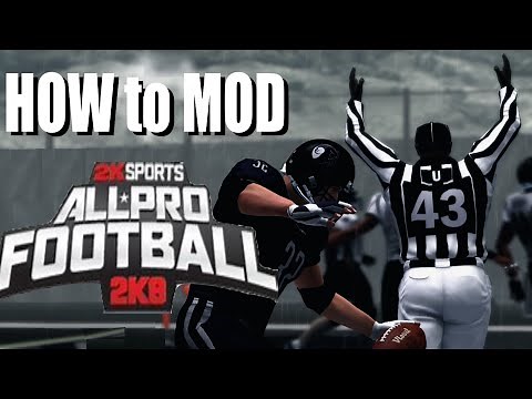 ALL PRO FOOTBALL 2K8 MOD GUIDE! - HOW I SET UP MY FRANCHISE!