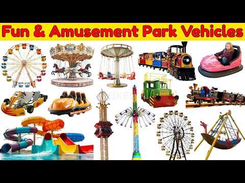 🎠 Park Vehicles and Rides for Kids | Learn Fun Ride Names with Sounds | Educational Video