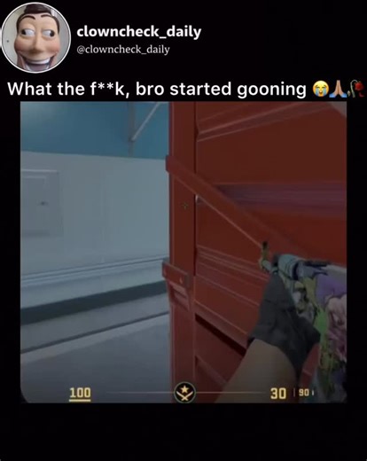 ClownCheckDaily | This video captures a humorous moment from the tactical first-person shooter game Counter-Strike 2. The scene unfolds on the map Nuke,... | Instagram