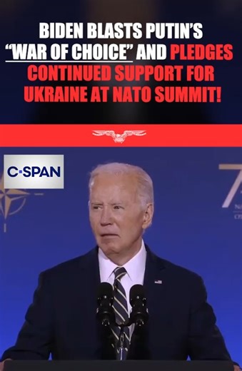 Biden blasts Putin's "war of choice" and pledges continued support for Ukraine at NATO summit. READ: tiny.cc/wae3zz #JoeBiden #Putin #Russia #Ukraine #NATO #NATOSummit #DC #viral #trending #explorepage #Biden | Washington Examiner