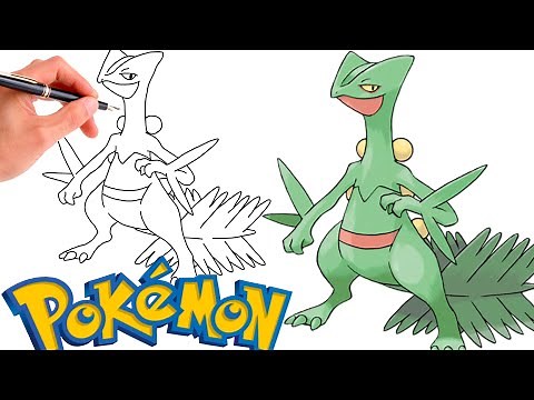 How To Draw SCEPTILE POKEMON #254 | Generation 3