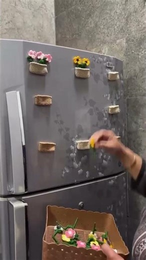 Cute Crochet Fridge Magnets 🧶🧲