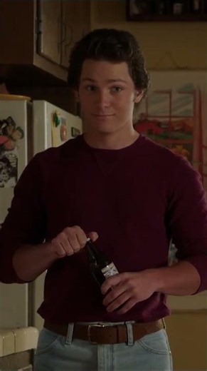 A brave attempt to drink a beer in front of Dad. #YoungSheldon