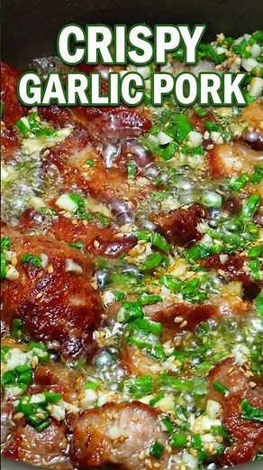 Crispy Pan-Seared Pork Chops with Garlic Scallion Topping | Easy & Juicy Recipe 🧄🧅 #cooking #food