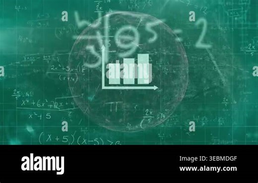 Animation of mathematical equations over globe on green background. Technology, science and digital interface concept digitally generated video Stock Video Footage - Alamy