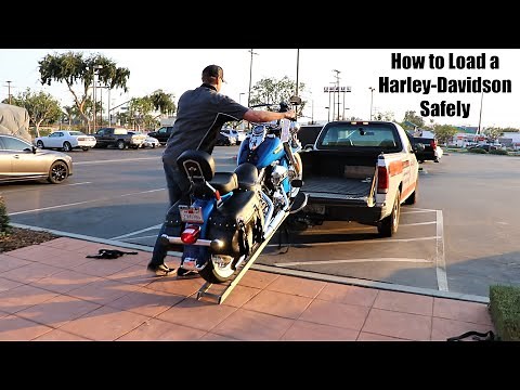How to Load a Harley-Davidson into a Truck or Trailer and Tie it Down