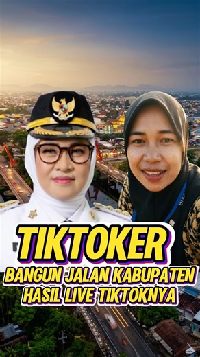 Tiktoker builds district road #tiktoker #makassar #damagedroad #southsulawesis #regent