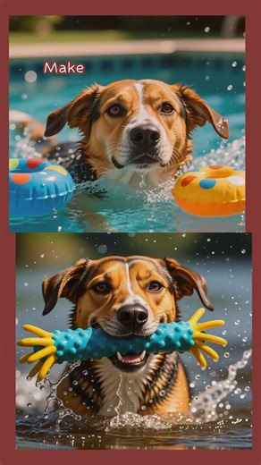 Imagine your dog diving into summer fun with a splash!