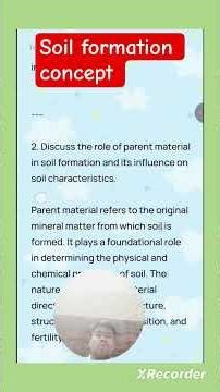 soil formation concept