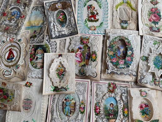 Gorgeous Collection of Antique Paper Lace Cards - Etsy
