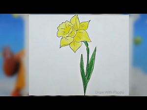 How to Draw a Daffodils Step by Step | Learn to Draw for Kids | Flower Drawing for Children