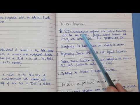 Microprocessor Architecture and its Operations